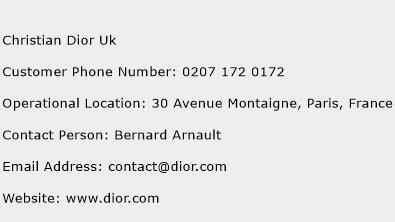 dior phone number.